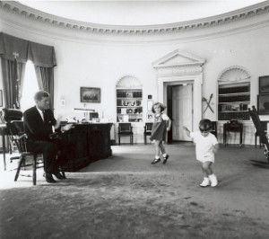 Kennedy kids in the white house